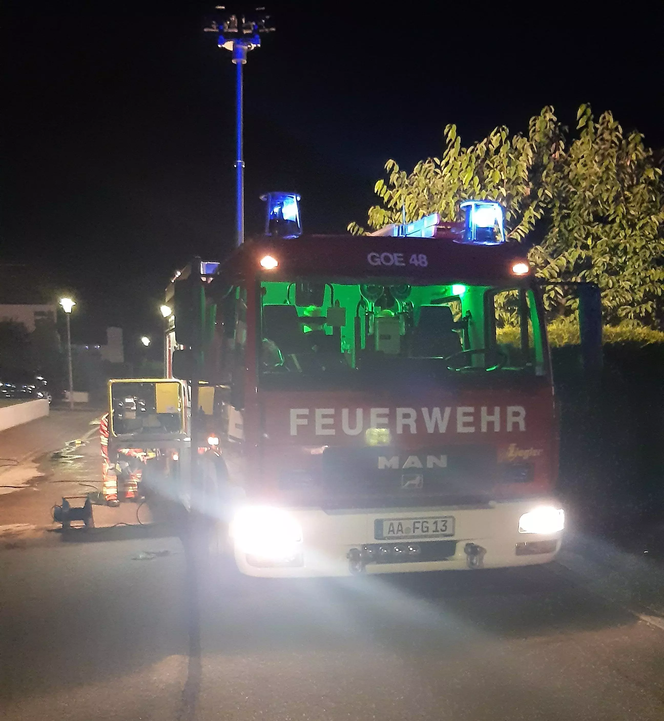 TSF-W an der Einsatzstelle © Feuerwehr Göggingen